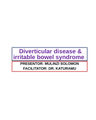 Diverticular Disease and Irritable Bowel Syndrome cover