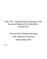 Epidemiology, Biostatistics and Research Methods cover