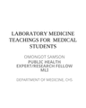 LABORATORY TEACHINGS cover