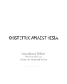 OBSTETRIC ANAESTHESIA OBGYN cover