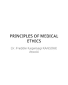 PRINCIPLES OF MEDICAL ETHICS cover