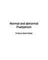 NORMAL AND ABNORMAL PUERPERIUM cover