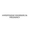 HYPERTENSIVE DISORDERS IN PREGNANCY cover