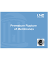 Premature Rupture of Membranes (PROM): Lecture Slides cover