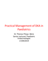 PRACTICAL MANAGEMENT OF DKA IN PAEDIATRICS cover