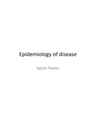 EPIDEMIOLOGY OF DISEASE cover
