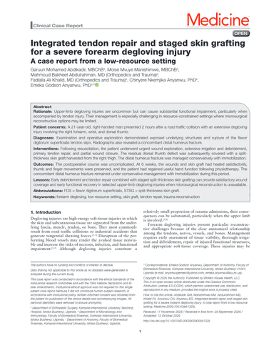 Integrated Tendon Repair And Staged Skin Grafting 261023 200724 cover