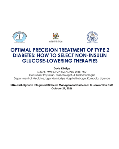 Optimal Precision Treatment Of T2D PPT UDA UMA cover