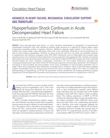 Hypoperfusion Shock Continuum In Acute Decompensated Heart Failure cover