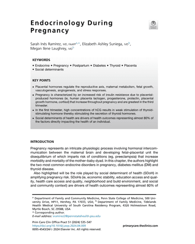 Endocrinology During Pregnancy cover