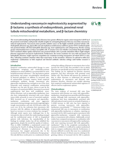 UNDERSTANDING VANCOMYCIN NEPHROTOXICITY AUGMENTED BY β-LACTAMS cover