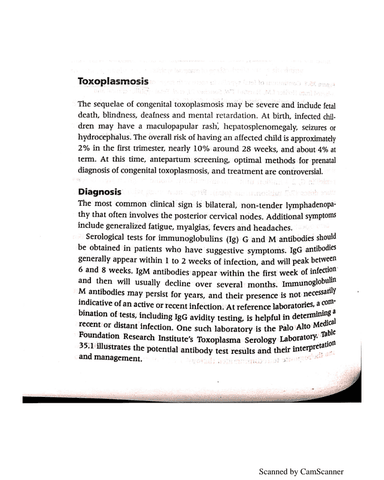 Toxoplasmosis in Pregnancy: Maternal Screening, Fetal Transmission, and Treatment cover