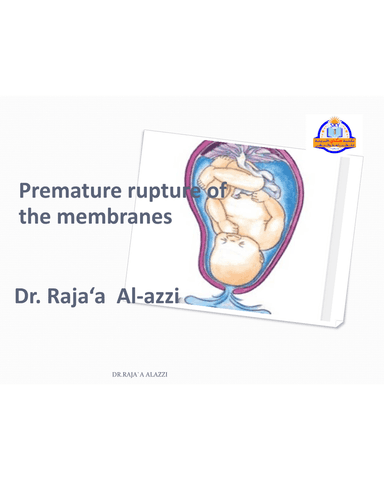 Prelabour Rupture of Membranes (PROM & PPROM): Diagnosis and Obstetric Management cover