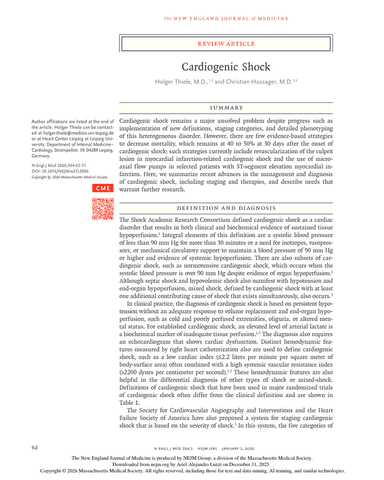 CARDIOGENIC SHOCK cover
