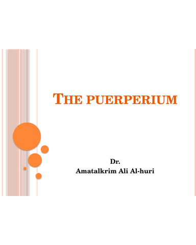 THE PUERPERIUM cover