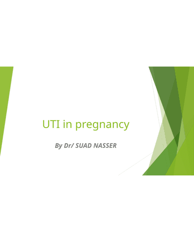 Urinary Tract Infections and Asymptomatic Bacteriuria in Pregnancy cover