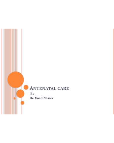 ANTENATAL CARE cover