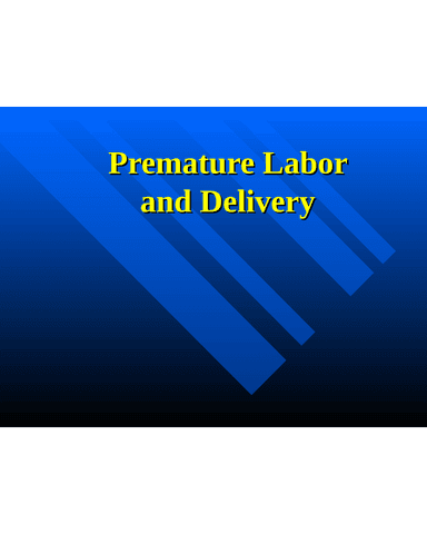 CLINICAL DIAGNOSIS PRETERM LABOR CLINICAL CRITERIA cover