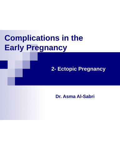 ECTOPIC PREGNANCY cover