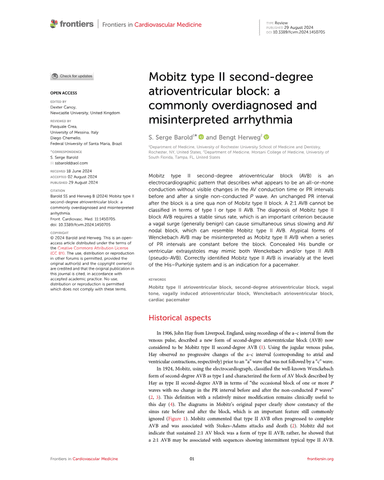 MOBITZ TYPE II SECOND-DEGREE ATRIOVENTRICULAR BLOCK: A COMMONLY OVERDIAGNOSED AND MISINTERPRETED ARRHYTHMIA cover