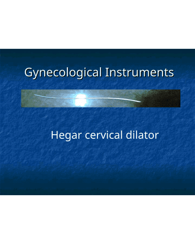 Obstetric and Gynaecological Surgical Instruments: Visual Identification Guide (Part 2) cover