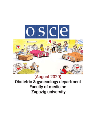 Obstetrics & Gynaecology OSCE Examination (Zagazig University, 2020) cover